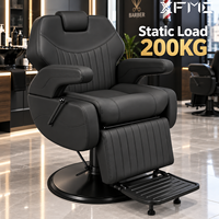 Chaise de Barbier Hydraulique Haut de Gamme Personnalisable en Cuir, Mobilier de Salon Inclinable, Rotatif et Réglable en Hauteur pour Hommes - Vente Chaude