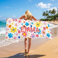 Custom Size Logo Cartoon Printed Beach Towel Fast Delivery Summer Large Microfiber Beach Towels Sand-free Jacquard Beach Towel