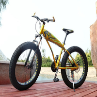Nouveau modèle de vélo de montagne Shark Snow avec pneus larges de 4,0 pouces et freins à disque pour la conduite hors route, 24/26 pouces, 21 vitesses