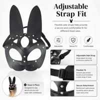 Masque d'Halloween en cuir en gros pour femmes, jouets sexuels SM, vente directe d'usine, bandeaux pour les yeux, masques de fête masquée, équipement fétichiste pour adultes