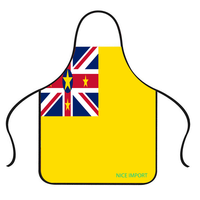 Tablier avec drapeau de Niue pour hommes et femmes, idéal pour la cuisine à la maison, la restauration, les chefs, la grillade, le bistro, la pâtisserie et le barbecue