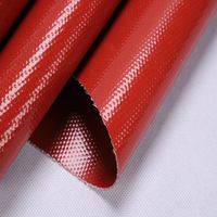 Tissu en fibre de verre enduit de silicone-résistant à la chaleur, ignifuge à haute température, résistant au feu.