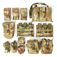 Camouflage Rifleman FLC Set Tactical Vest Plate Carriter avec pochettes extérieures Sac à dos d'assaut et sac d'hydratation