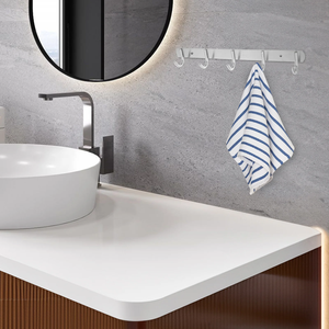 Crochets muraux réglables en acier inoxydable, robustes et étanches, pour serviettes, salle de bain et cuisine, installation par perçage - Product Image 4