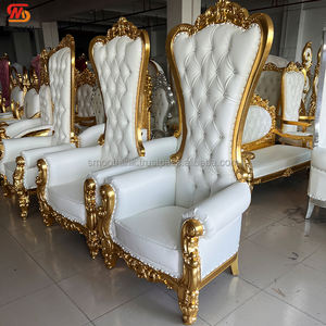 Sofá de Boda para Novios, Muebles Reales de Respaldo Alto, Silla de Trono de Rey y Reina para Fiesta de Bodas - Product Image 6