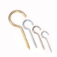 Sheep Eye Screw Copper Plated Open Nail Jewelry Self-tapping Nail Plastic Cup Hook Screw Lamp Hook Question Mark Hook