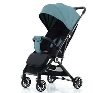 2023 One hand folding easy foldable lightweight EN1888 certificate baby stroller with canopy