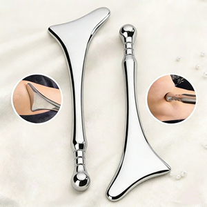 Masseur facial, bâton de réflexologie des fascias, acier inoxydable 304, stylo de méridien, point d'acupuncture, bâton de gua sha pour le visage, les yeux et les oreilles - Product Image 1