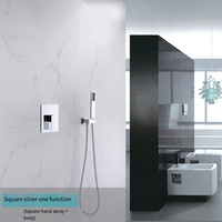 Ensemble de douche ciel étoilé en acier inoxydable avec système de robinetterie de salle de bain et pommeau de douche rond à jet de pluie