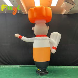 Inflable Publicitario para Tienda de <span class=keywords><strong>Kebab</strong></span>, Chef Inflable de Bienvenida con Mano Acudiendo, Bailarín Inflable, Sky Dancer - Product Image 4