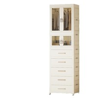 Armoire pour enfants, meuble de rangement domestique, boîte de rangement pour chambre de bébé, bac de rangement pour jouets et vêtements, en plastique pliable, moderne et minimaliste