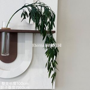 Decorazione da Parete Foglie Verdi Artificiali in Plastica Morbida 100cm - Collezione Secret Garden - Product Image 4