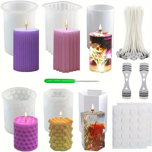 Set of 6 Resin Crafts for Candle-Making Various Shapes for Personalized Scented Candles
