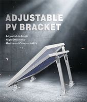 Kit de support solaire réglable en aluminium pour panneaux solaires, fixation sur toiture en tôle ondulée