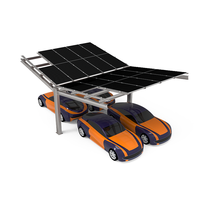Structure de carport solaire double face en acier au carbone robuste pour abri cantilever photovoltaïque commercial et résidentiel
