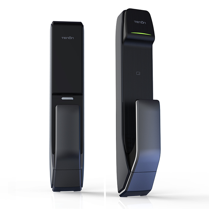A2c Biometric Fingerprint Lock Self Locking Automatic Push Pull Smart Door Lock