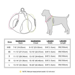 Set <span class=keywords><strong>Harness</strong></span> dan Tali Anjing Kecil, <span class=keywords><strong>Harness</strong></span> Kucing Lembut dan Bernapas, Rompi Anjing Kucing Berbahan Jaring dengan Tali untuk Anjing Kecil, Chihuahua, dan Anak Kucing - Product Image 2