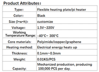 Composants de chauffage électriques flexibles thermostatiques en Kapton sur mesure avec thermistors CMS