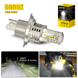 AUXITO Motorcycle Light Car Led Lamp H4 9003 HB2 Motorcycle <b>White</b> 9V 32V 6000K Light LED Headlight <b>Bulb</b> High - Product Image 4