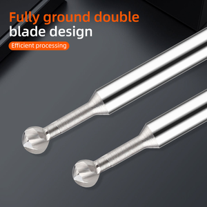 Tungsten Steel Lollipop <strong>End</strong> <strong>Mill</strong> Ball <strong>Nose</strong> Cutter for Steel and Aluminum Arch-shaped Carbide Extended Radius Ball <strong>Nose</strong> <strong>Mill</strong> - Product Image 3