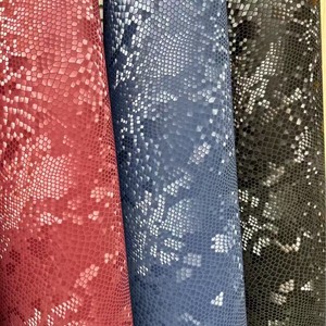Tissu en cuir PU à motif animalier, microfibre brossée avec support en suède pour la décoration de meubles - Product Image 2