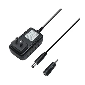 Conector de 9V 1.5A 5.5mm x 2.5mm e 3.5mm x 1.35mm listado pela UL Adaptador de fonte de alimentação AC para DC