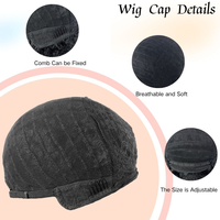 Perruque Afro Crépus Bouclés Sans Dentelle pour Femme Noire Perruque Courte Afro Curl Fabriquée à la Machine Sans Colle Wear and Go Perruques