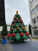 Árbol de Navidad Inflable Gigante para Exteriores con Adorno Navideño de Bola Brillante