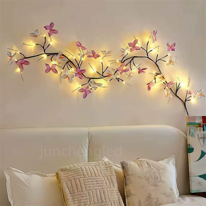 96 LED Bendable Willow Vine Lights for Home Decor-7.5ft, Perfect for Christmas Party and Holiday Ambianc <strong>Homebed</strong> - Product Image 1