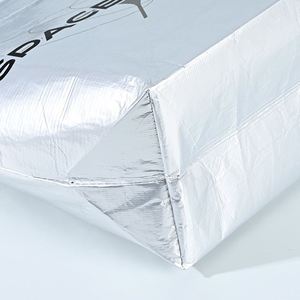 RPET Aluminum Coated Shopper <b>Tote</b>, Lightweight & Waterproof Custom Logo <b>Bag</b> for Shopping and Gift Packaging - Product Image 4