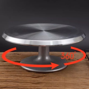 Utensilios para Hornear, Herramientas para Decorar Pasteles, Base Giratoria para Pasteles de Metal, Plato Giratorio de Aluminio de 12 Pulgadas - Product Image 3