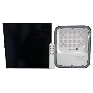 Reflector LED Solar para Exteriores Gloca de 50W con Panel y Control Remoto, Cuerpo de Plástico de Montaje Superficial, Garantía de 3 Años - Product Image 1