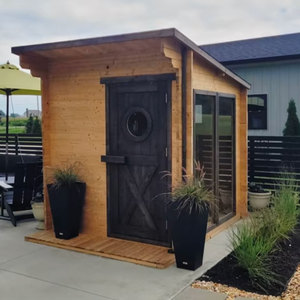 Salle de sauna en cèdre rouge de style <span class=keywords><strong>nordique</strong></span> moderne avec poêle à sauna pour spa à domicile et bien-être - Construction en bois massif écologique - Product Image 2