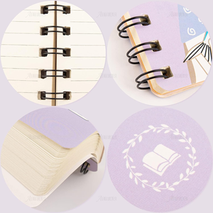 Mini cahier de notes chat mignon taille A6 livre de mémo en cuir relié par fil 80 feuilles-160 Pages haut en spirale pour fournitures scolaires utilisation de bureau - Product Image 3
