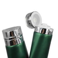 Tube cosmétique 30ml 50ml 100ml 200ml 300ml, tube en plastique 30mm 40mm 50mm avec bouchon à clapet argenté, vert foncé nacré, logo personnalisé