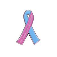 Nouveau design épinglettes de sensibilisation au cancer du sein broche de ruban d'espoir rose ruban de sensibilisation au cancer du cerveau épinglette