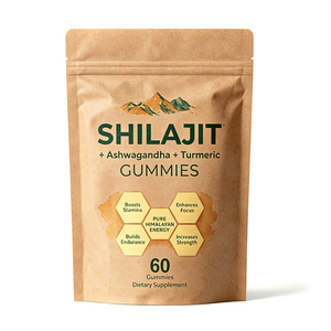 Gomitas de Shilajit, Ashwagandha y Cúrcuma de Marca Privada, Extracto de Shilajit del Himalaya, Suplemento Dietético, Energía y Apoyo Inmunológico - Product Image 1