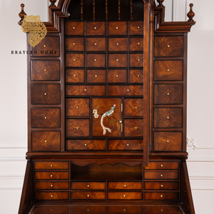 Bibliothèque en acajou antique, meuble de <span class=keywords><strong>bureau</strong></span> en bois, bibliothèque de villa sur mesure, bibliothèque de <span class=keywords><strong>bureau</strong></span> de luxe en bois, mobilier de maison pratique - Product Image 3