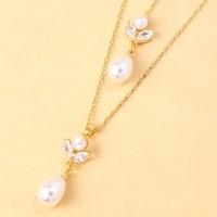 Chaîne de dos élégante et sexy pour femme, avec perles et strass, longue chaîne à pampilles, bijou de corps pour mariée