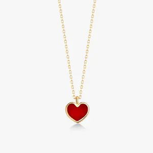 Inspire Jewelry – collier en forme de cœur rouge, plaqué or, pendentif en forme de cœur d'amour, collier de qualité supérieure, Non terni, étanche, vente en gros