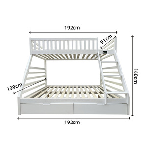 <span class=keywords><strong>Lit</strong></span> superposé multifonctionnel en bois pour enfants et adolescents, avec rangement, pour adultes - Product Image 6