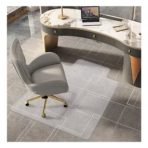 Custom Folding PVC Chair Protect Mat Clear No Pile Chair Mat For Home Office Multifunctional Hard Floor Chair Mats