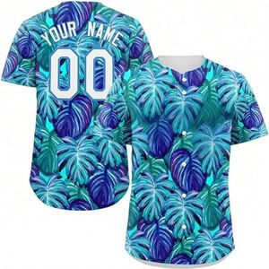 FREE Design Polyester Customization Logo Sportswear Breathable Quick Dry Sublimated Button <b>Down</b> Baseball Jersey - Product Image 3