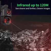 Cámara de Vigilancia CCTV Inalámbrica Wistino de 12MP Icsee con Zoom de 100x, Visión Nocturna, Audio, Alarma, Resistente al Agua para Exteriores