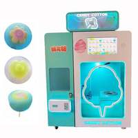 Distributeur automatique de barbe à papa robotisé, fonctionnant à monnayeur, pour centre commercial