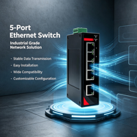 Switch Ethernet industriel non géré 16 ports DIN-Rail 10/100Base-TX, sans ventilateur, boîtier métallique, Plug & Play, fiable, pour environnements difficiles