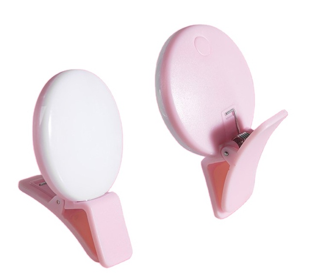 Hot Selling Mini Selfie Light Led Ring USB Rechargeable Clip Three Stop Dimming Mini Ring Light Clip on Phone Selfie Light