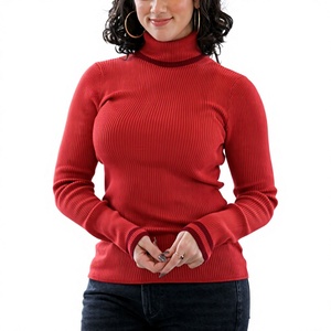 Pull tricoté décontracté pour femme, col rond torsadé, couleur unie, maille torsadée, 100 % coton, 300 GSM, bonne qualité, automne-hiver - Product Image 1