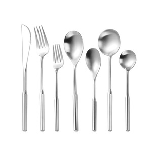 ชุดช้อนส้อมสแตนเลส Hoston 304 จำนวน 12 ชิ้น สไตล์นอร์ดิก มีดสเต็ก ส้อม ช้อน ผิวขัดเงา สีพื้น - Product Image 3