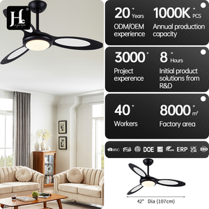 Décoration intérieure de style moderne avec ventilateur de plafond à 3 pales en ABS à télécommande et éclairage LED - Product Image 4